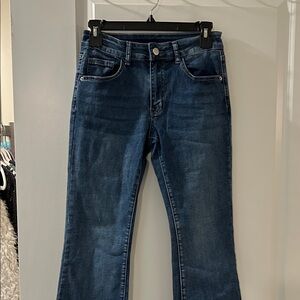 SHEIN Dark Blue Flare Jeans